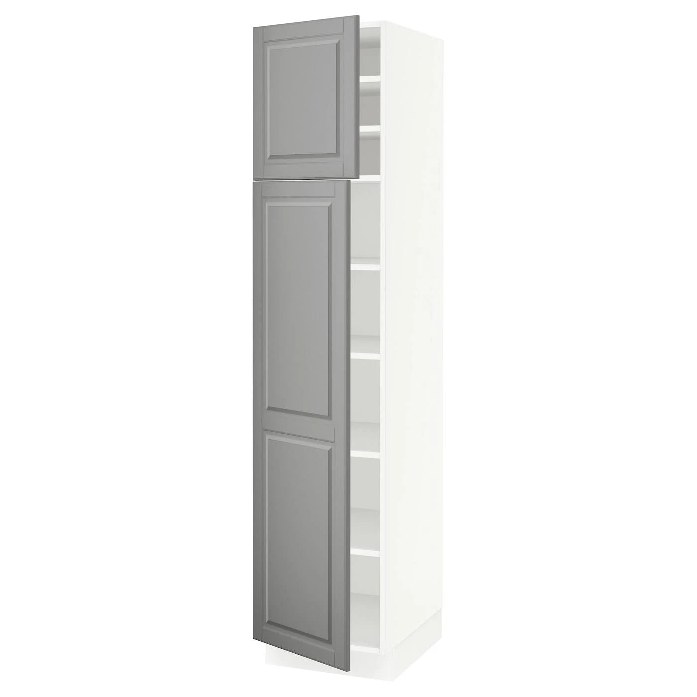 White High Cabinet with shelves and 2 Doors T82996
