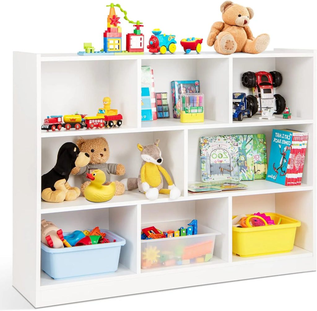 5-Section 2-Tier Wooden Storage Shelf X4269