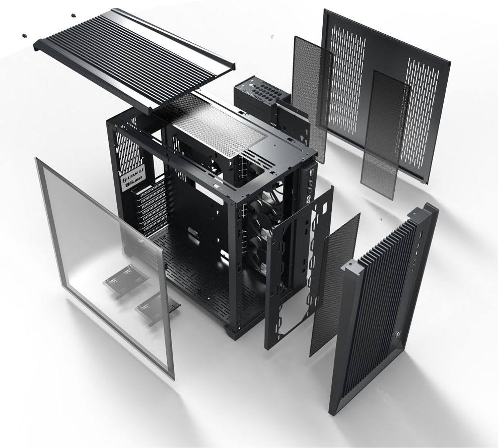 Black SECC Tempered Glass ATX Mid Tower Computer Case Q10281