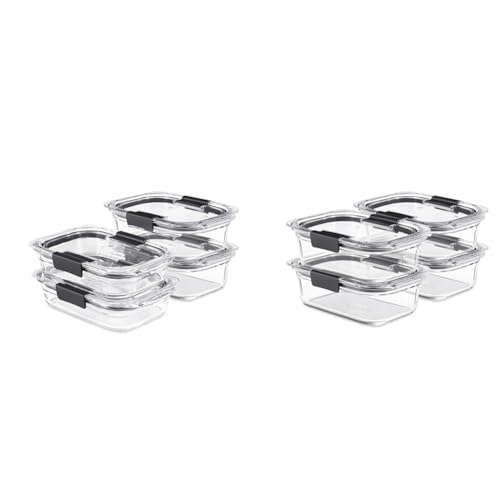 Glass Storage Set of 4 Food Containers, Clear, 3-Pack O325