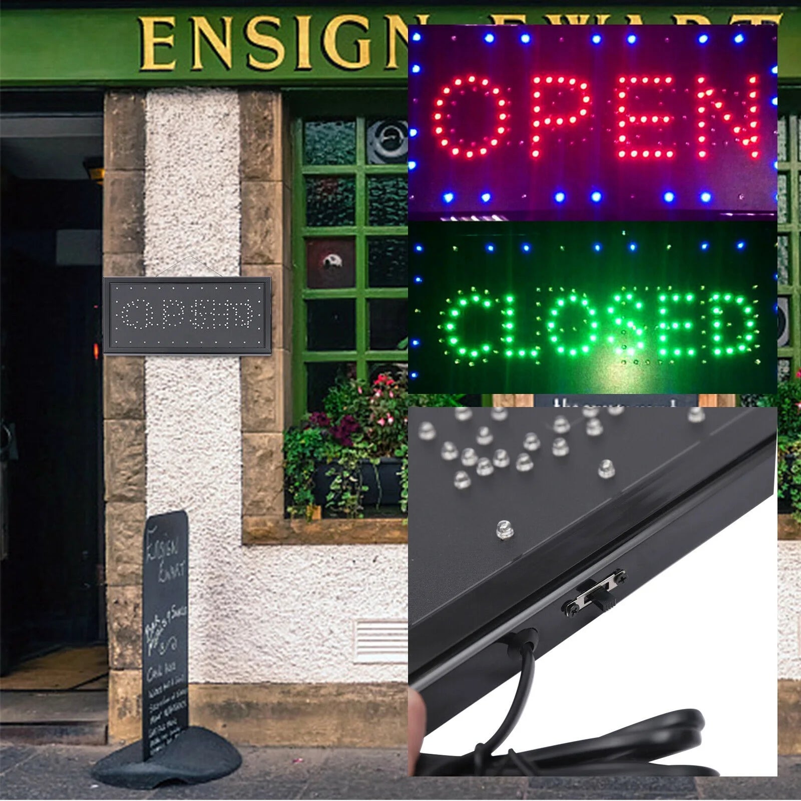 LED Open Closed Store Business Sign Neon Light B46210