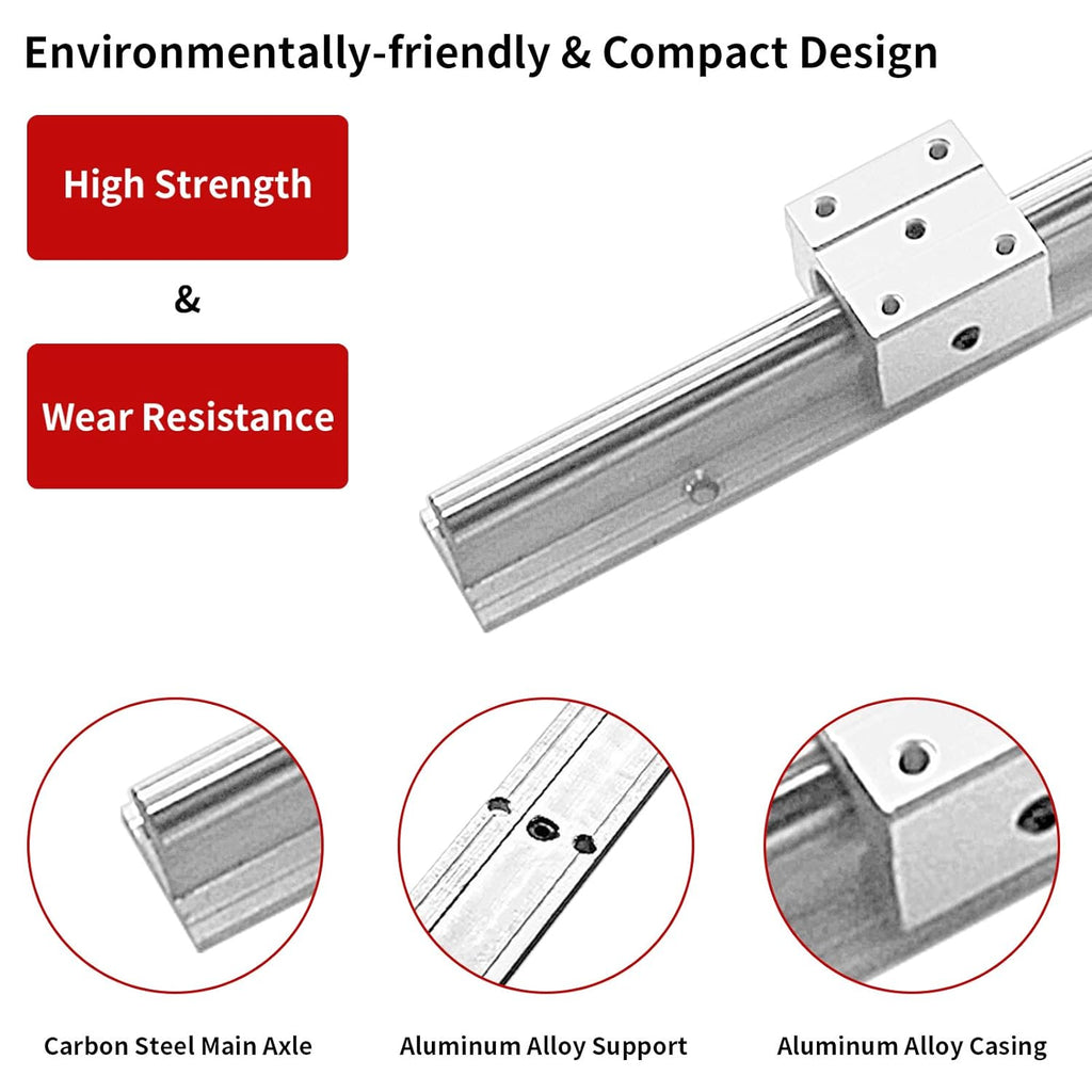 2X SBR16-2000mm Linear Slide Rail and 4X SBR16UU Carriage Bearing Block P396666