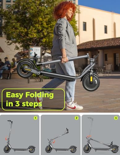 Electric Scooter, 25 Miles Range, 22MPH Max Speed, 850W Peak, 8.5"/10" Solid Tires, Dual Braking System N573