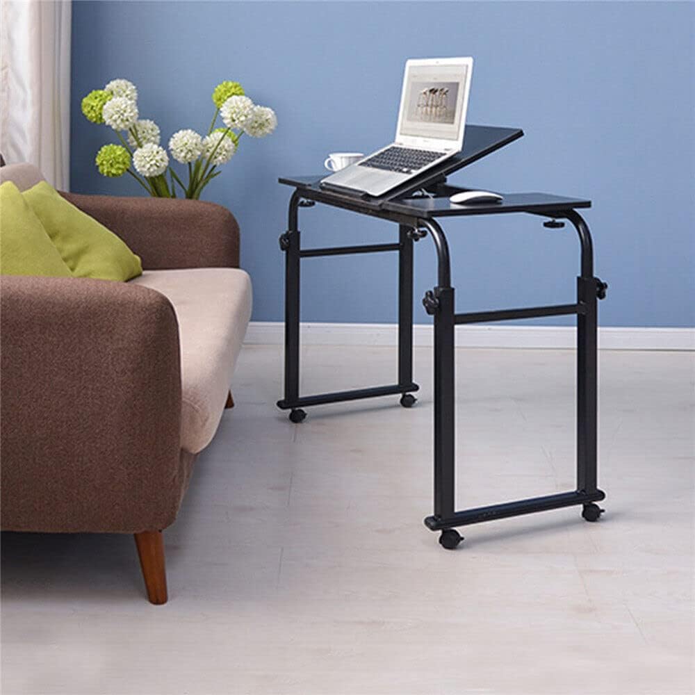 Adjustable Height Length Overbed Table with Wheels and Tilt Tabletop X72628