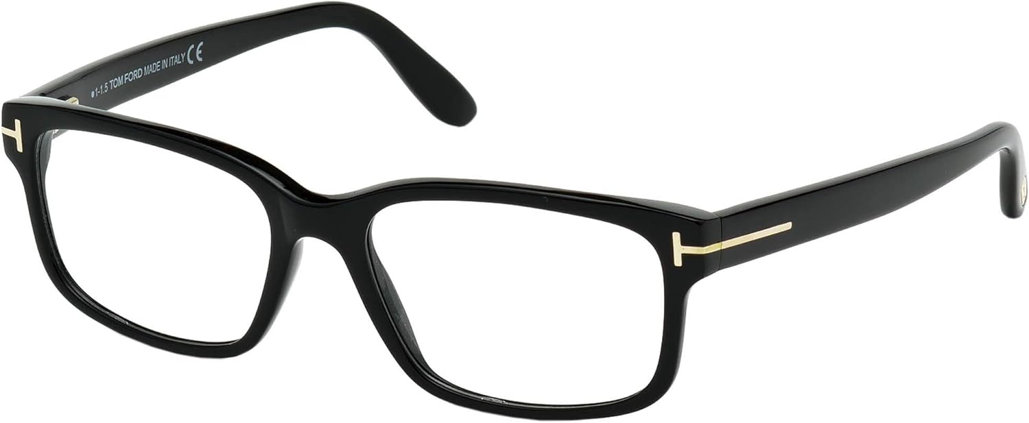 Shiny Black Rectangular Eyeglasses 55mm A8476
