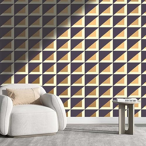 Brown Wall Sticker Geometry Lattice Line Wallpaper 118" X 110" T2776