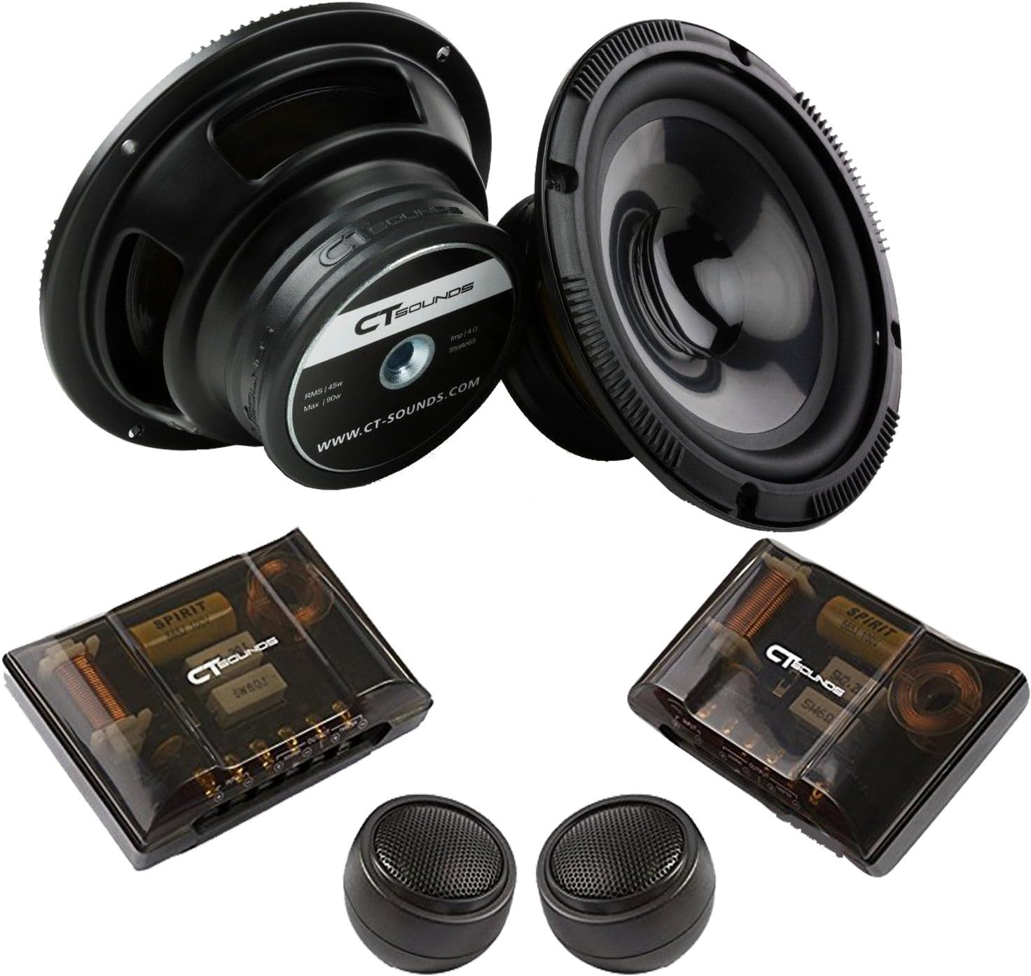6.5" 240 Watt 2-Way Weatherproof Component Car Speaker Set B2510
