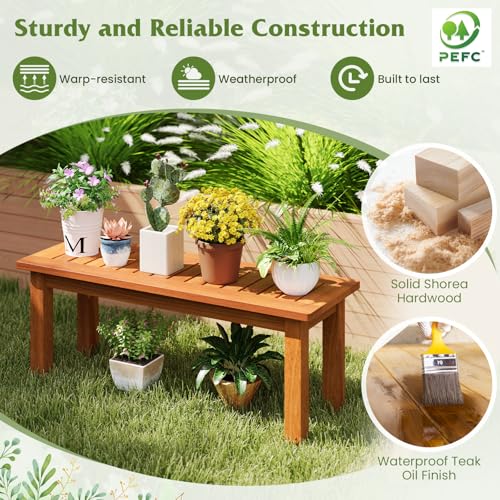 Wooden Plant Stand with Teak Oil Finish D925