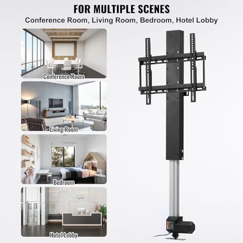 Motorized TV Lift Stand, Adjustable Height 38" to 66", Remote Control O2231