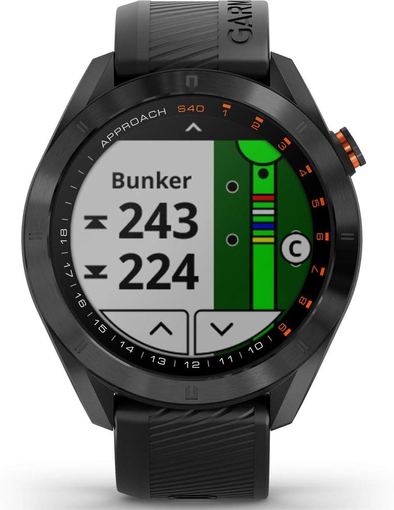 Black GPS Golf Smartwatch with Touchscreen Display L721