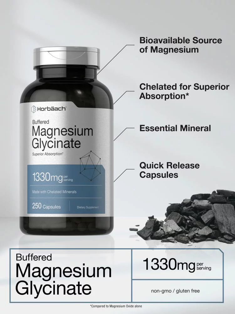 Magnesium Glycinate 1330mg 250 Capsules J5251