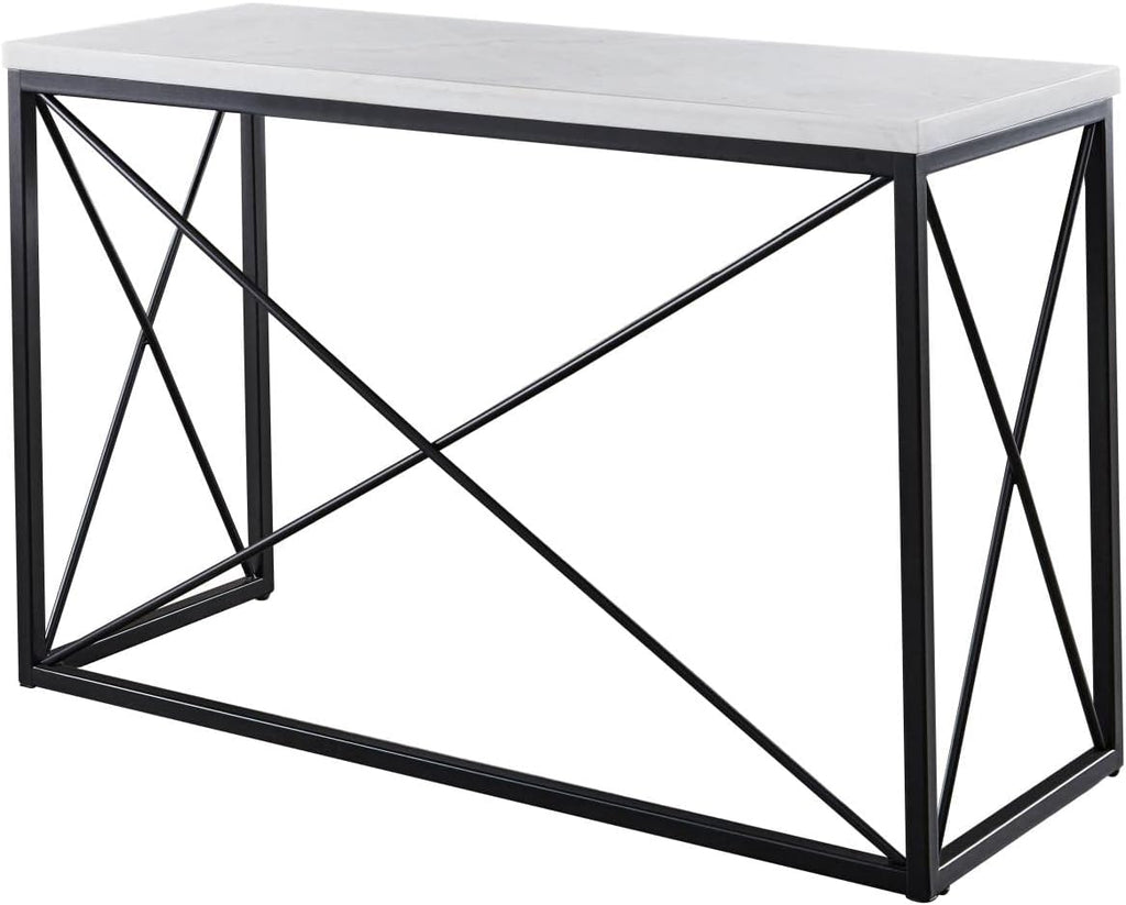 White Marble Top Rectangle Sofa Table Z30365