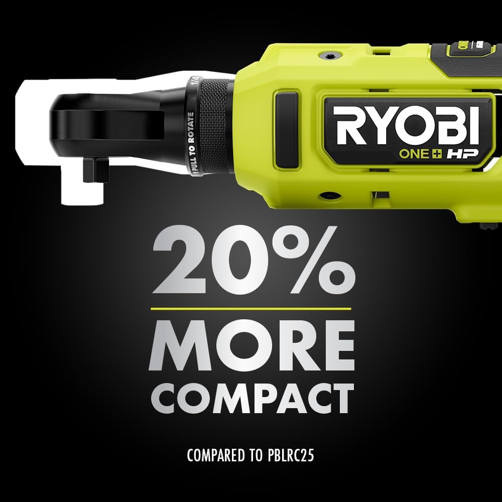18V 1/4" Brushless Cordless Compact Electric Ratchet Kit with 2.0Ah Lithium Battery and Charger D421