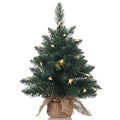 20 inch Pre-Lit Artificial Mini Christmas Tree with 40 LED Lights E967175