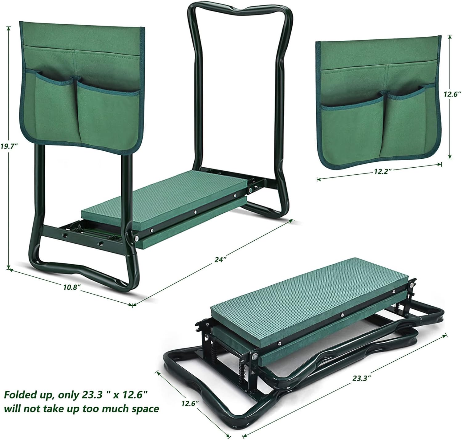 Portable Garden Kneeler Seat with Tool Bag Pouch L69150