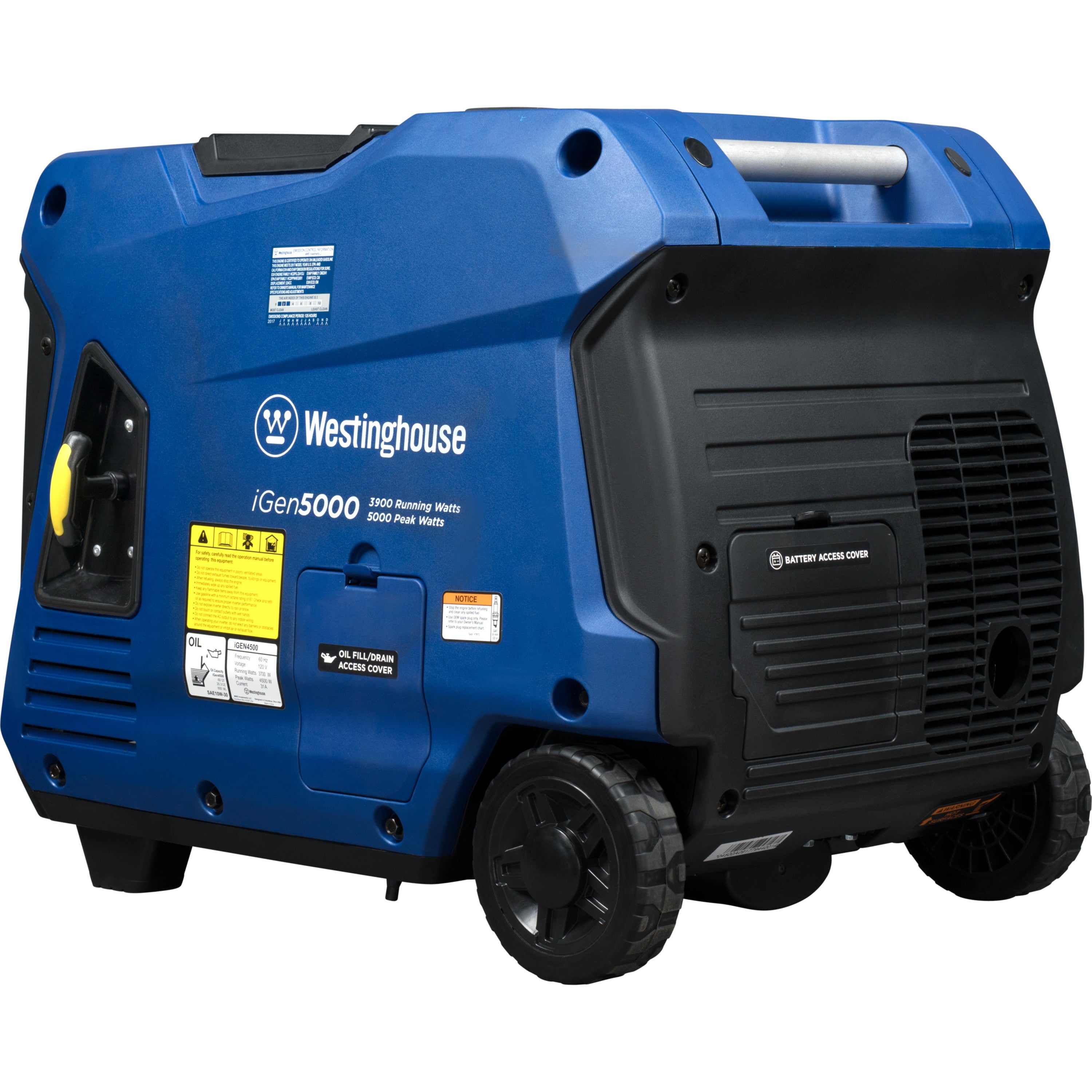 5000 Peak Watt Gas Powered Portable Inverter Generator with Electric Start S5592