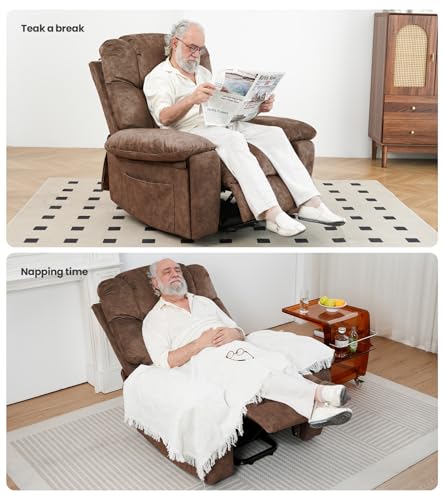 Grey Power Lift Recliner Chair with Massage and Cup Holders W34128