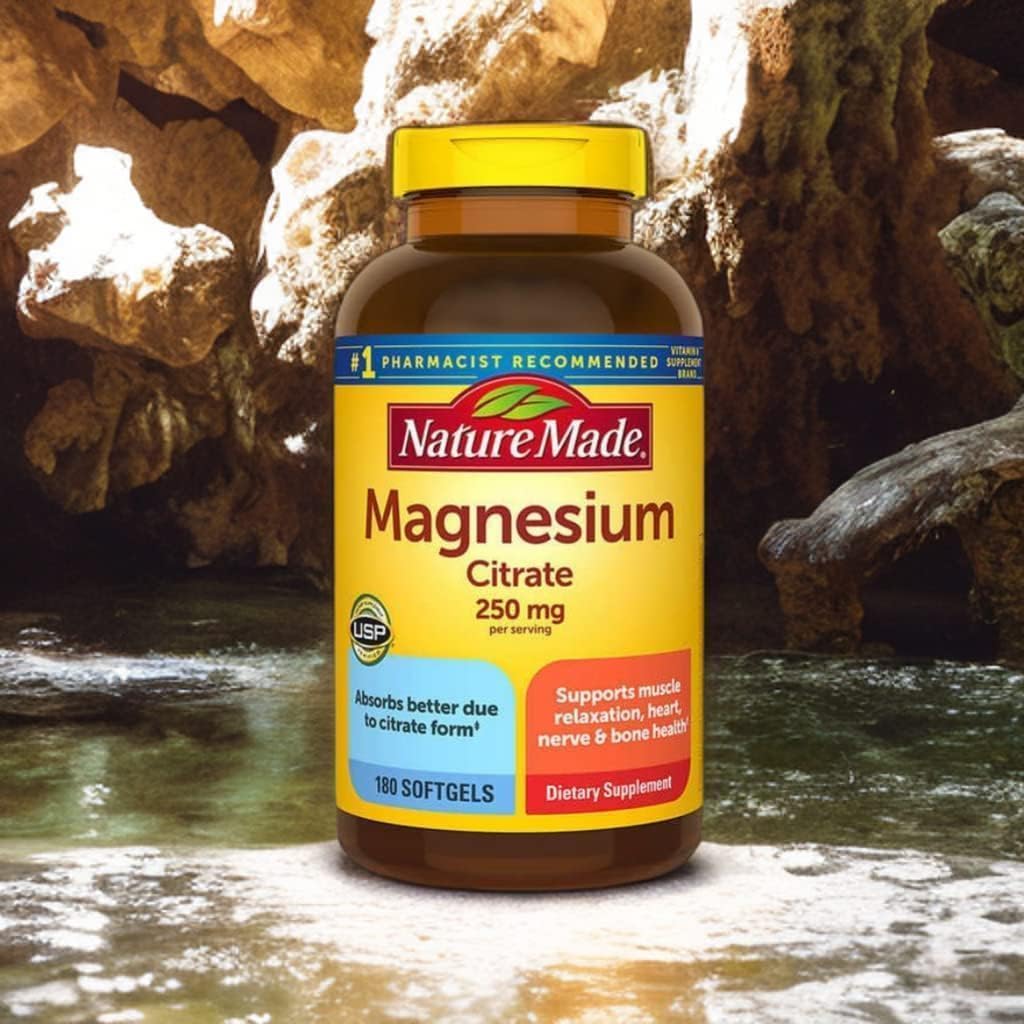 Magnesium Citrate 250 mg Dietary Supplement 180 Softgels I1036