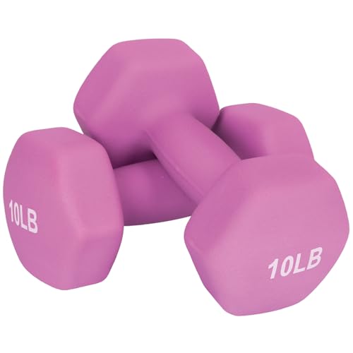 Neoprene Dumbbell Hand Weights Sets of 2 Hexagon Non-Slip Weights D5913
