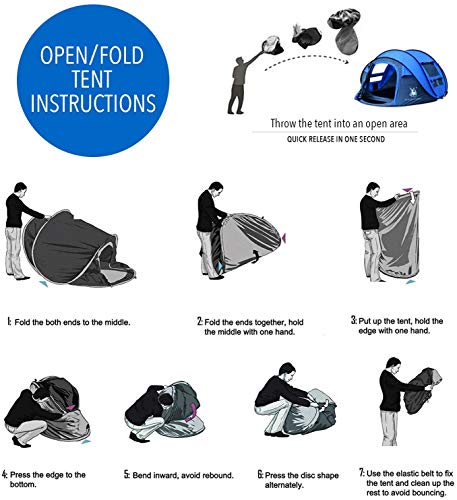 4 Person 9.5’X6.6’X52'' Waterproof Instant Tent Y364459