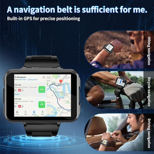 4G Smart Watch Phone, Android 10.7 MTK6762 Quad Core 4GB+64GB Smartwatch 2.4" Large Screen 1500mAh Dual Camera WiFi Bluetooth GPS Fitness Activity Tracker F911830
