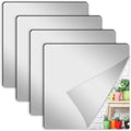 4 Pcs Self Adhesive Acrylic Square Mirror Tiles D892683