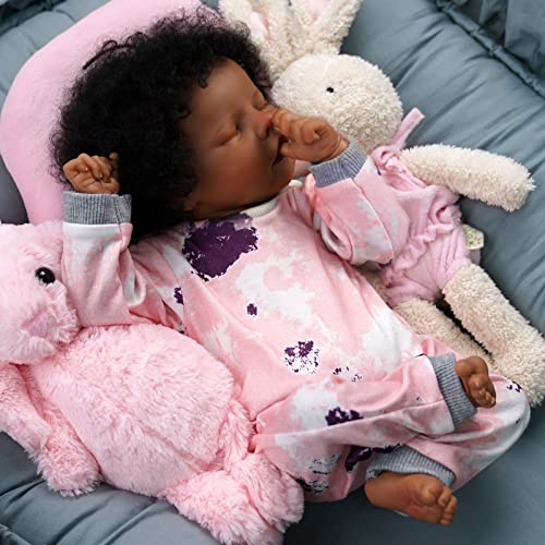17Inch Black Reborn Baby Doll with Cloth Body R13810