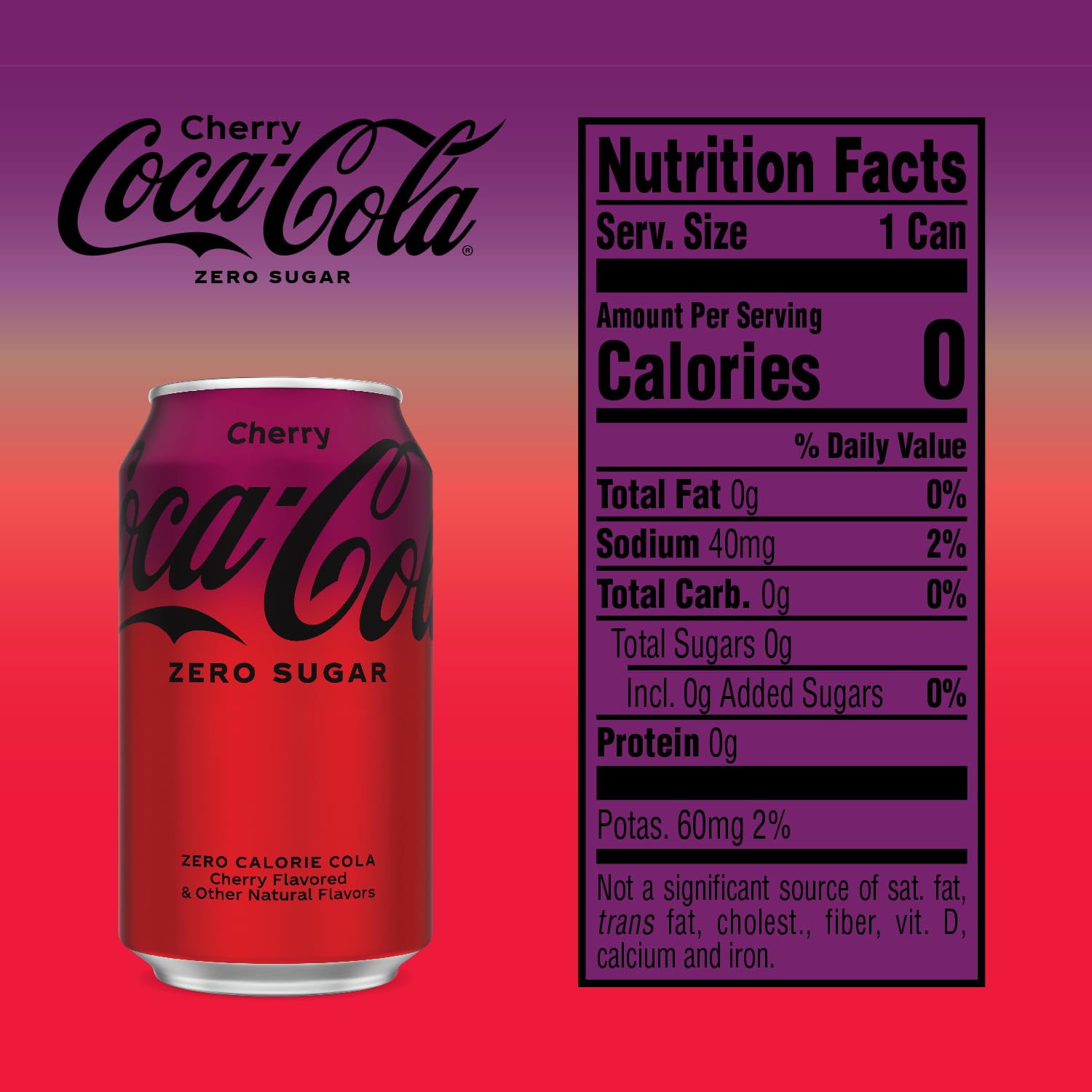 12 Fl Oz Cherry Zero Soda (pack of 12) I58949