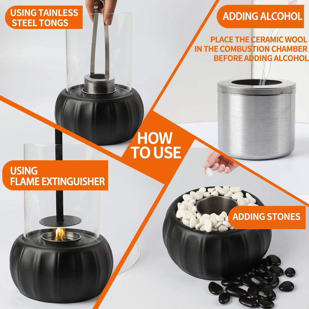 Tabletop Fire Pit with Combustion Chambers and Fire Killer K196709