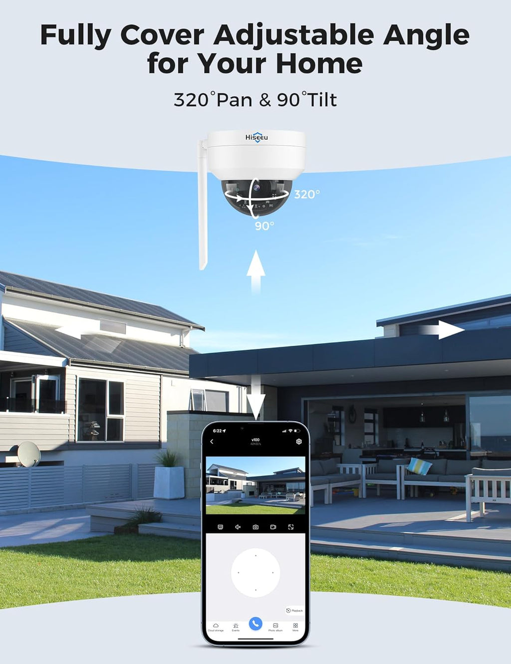 5MP PTZ Dome WiFi Security Cameras System with 15" LCD Monitor 10CH NVR N60061