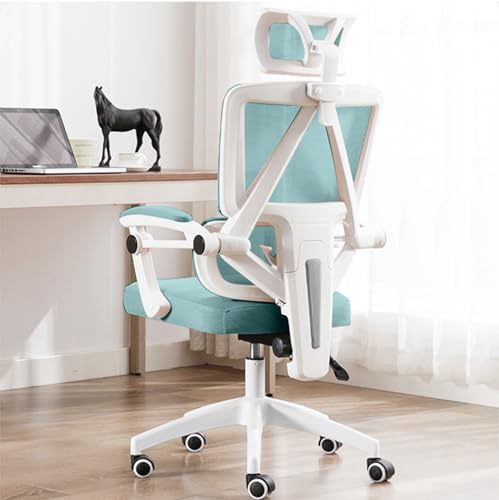 High Back Mesh Desk Chair with Lumbar Support and Adjustable Headrest N735764