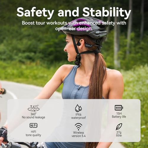 Green Wireless Bluetooth 5.4 Open Ear Bone Conduction Headphones with Mic C158666
