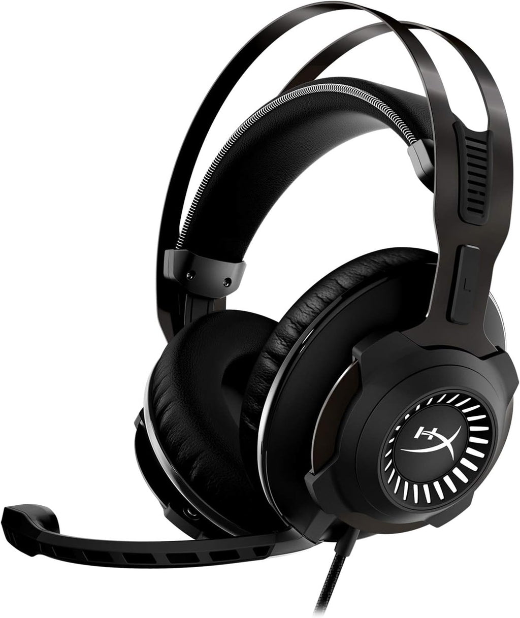 Gaming Headset with 7.1 Surround Sound, Memory Foam, Leatherette, Steel Frame, Detachable Microphone K126