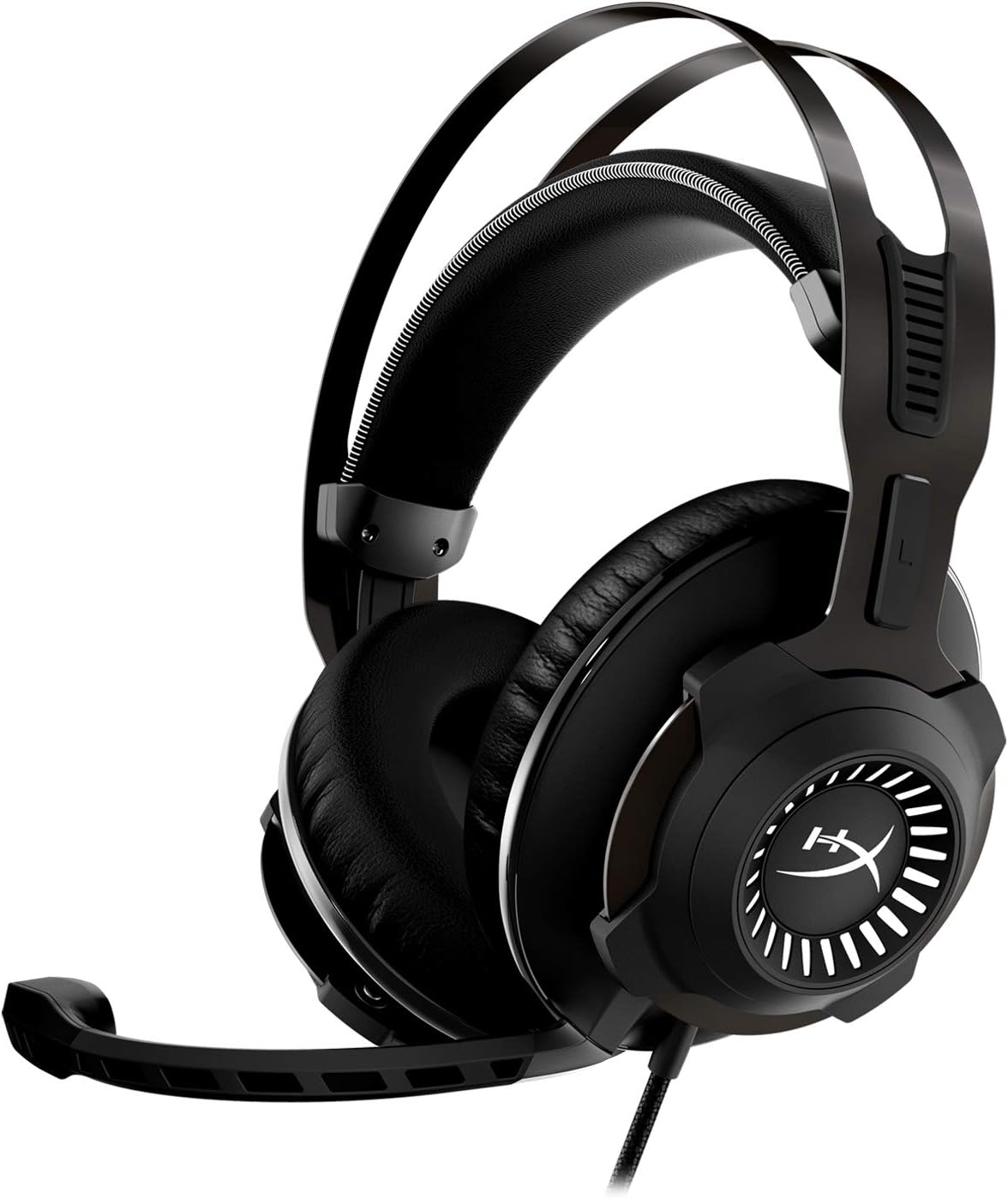 Gaming Headset with 7.1 Surround Sound, Memory Foam, Leatherette, Steel Frame, Detachable Microphone K126