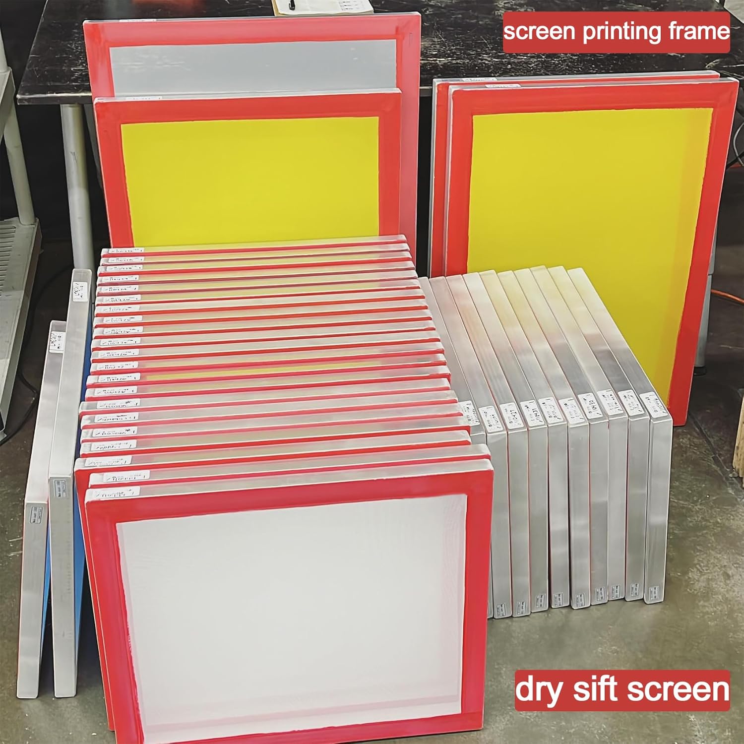 12 × 16" Dry Sift Screen Set of 4, Aluminum Frame, Nylon Mesh E598650