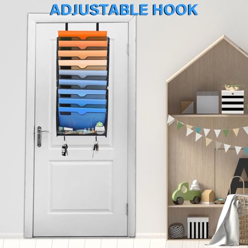 Black 10 Pockets Mesh Wall File Organizer K49463