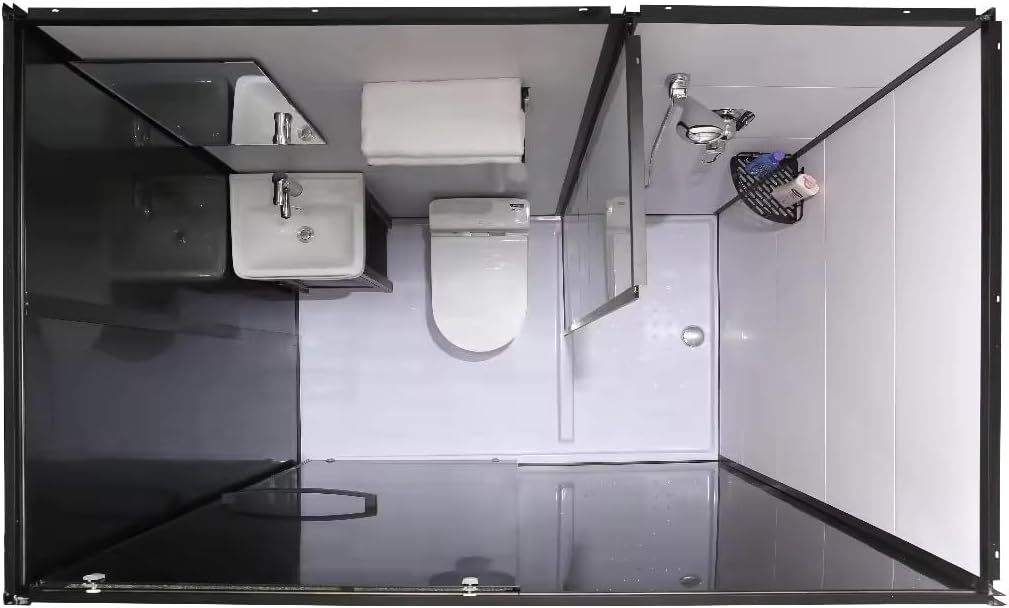 Prefab Bathroom Unit Toilet Shower Cubicle Set F5074