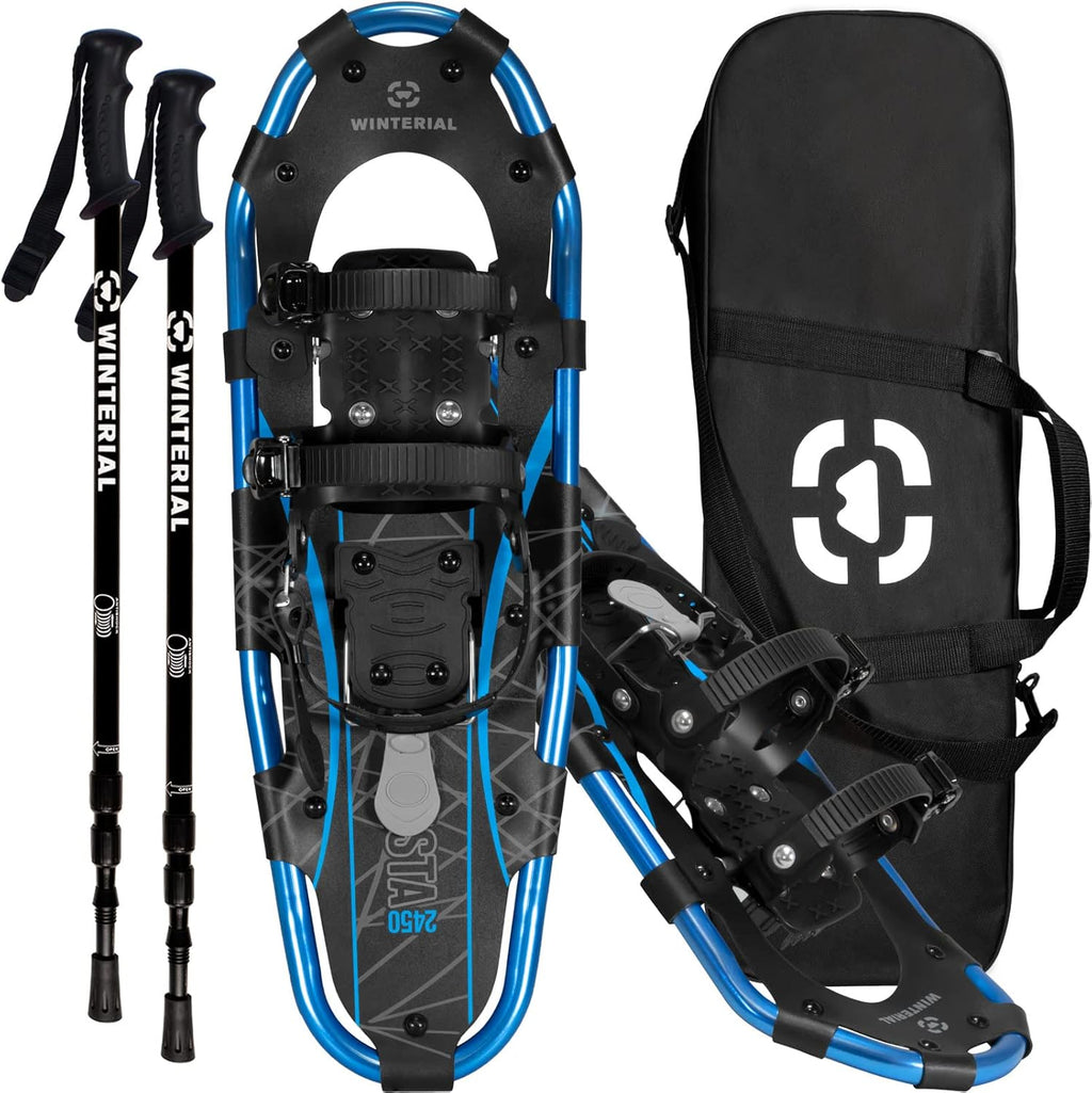 25/30 Inch Light Weight Aluminum Snowshoes with Carry Bag Y48947