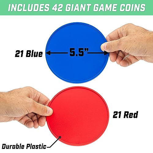 4 Foot Width Giant Portable 4 in a Row Game with Carry Case X254