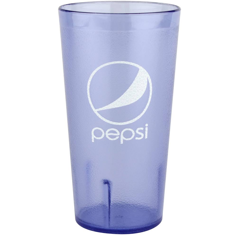 32 oz. Blue Plastic Tall Pebbled Tumbler R97676