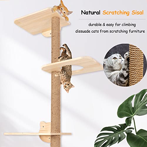73 inch Cat Tree Wall Mounted Scratching Post P953816