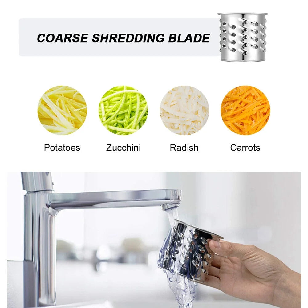 Slicer Shredder Set 3 Vegetable Cutter Blades Aluminum Shaft C369