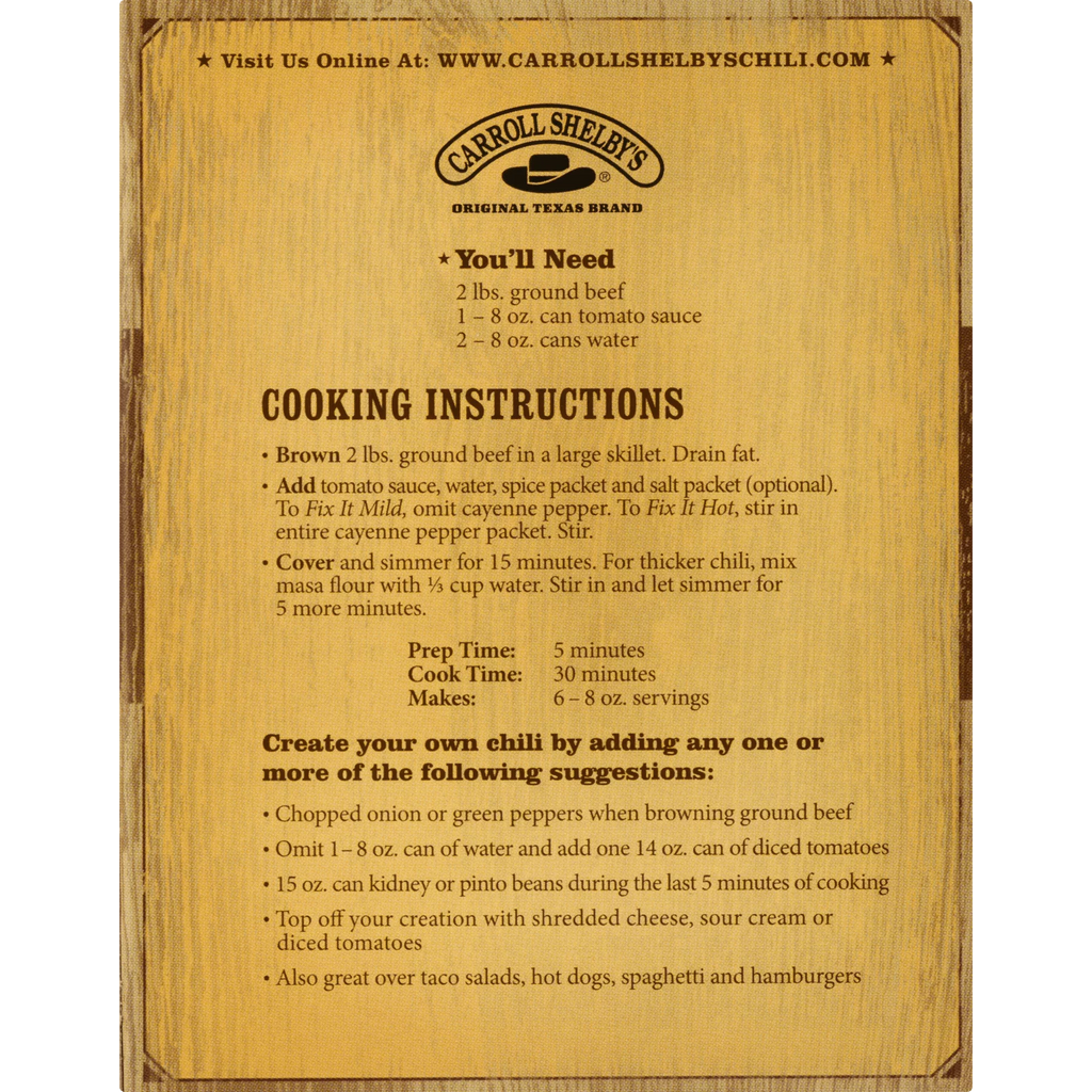 (4 pack) Chili Kit, 3.65 oz B625