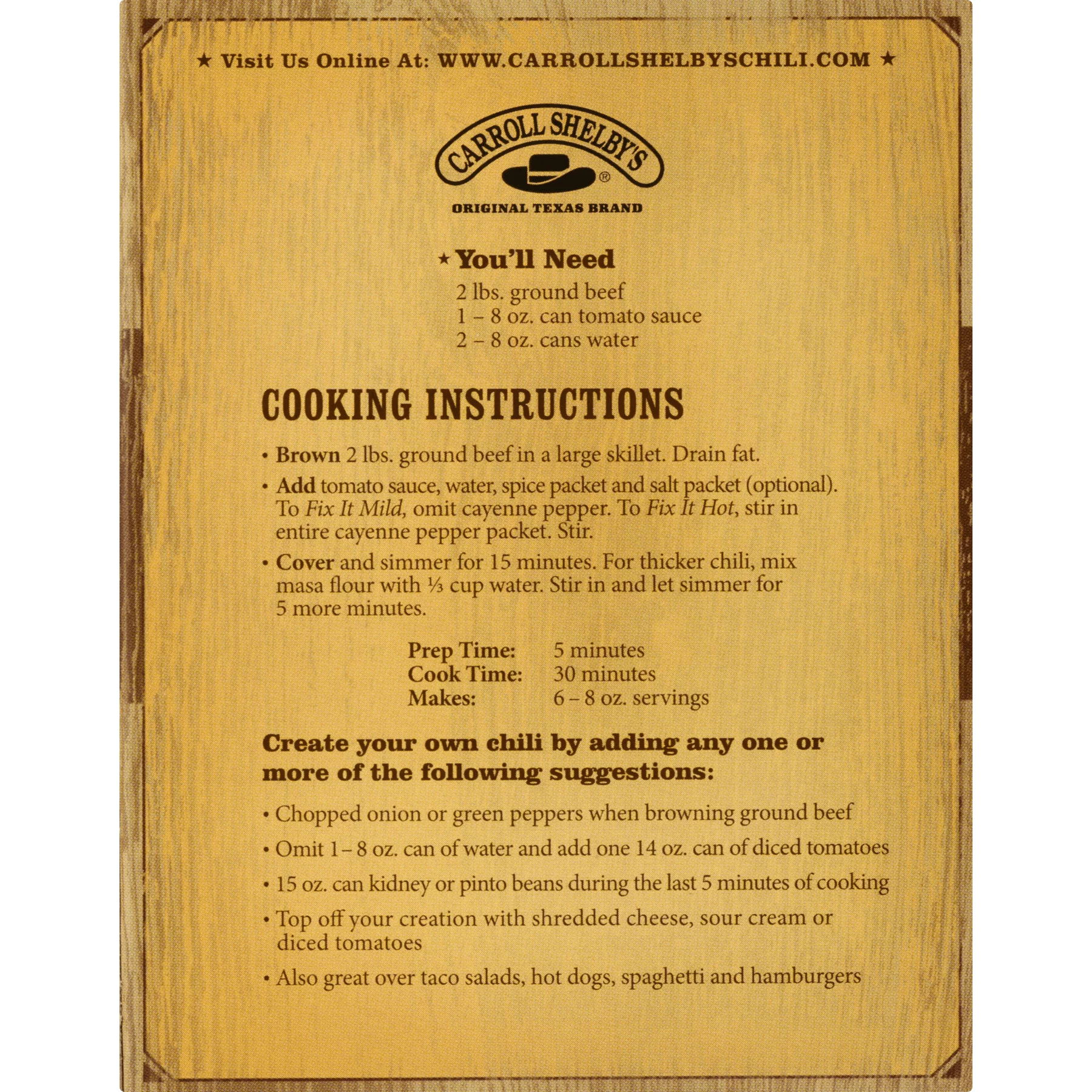 (4 pack) Chili Kit, 3.65 oz B625