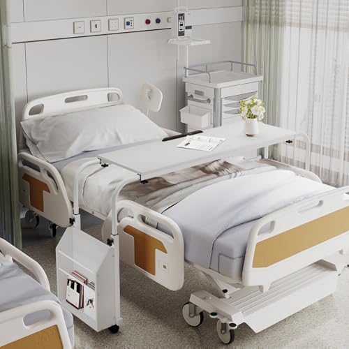 Brown Mobile Bed Desk with Wheels N665