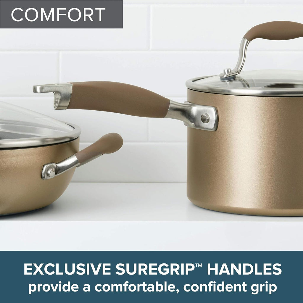 Hard-Anodized Nonstick Sauté Pan, 5-Quart, Bronze G26663