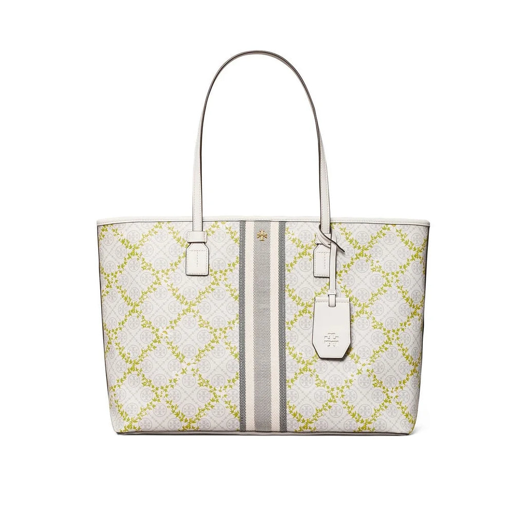 T Monogram Canvas Floral Vine Top-Zip Tote Bag M5049