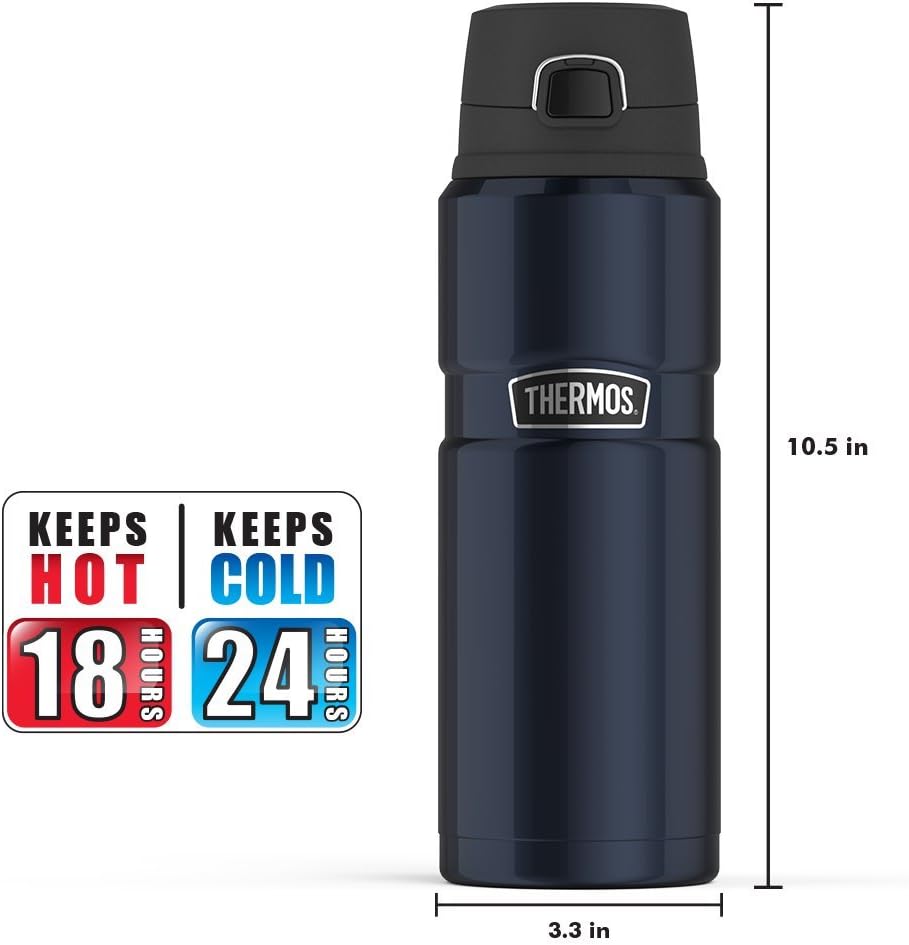 24 Ounce Midnight Blue Vacuum-Insulated Stainless Steel Drink Bottle Y2076