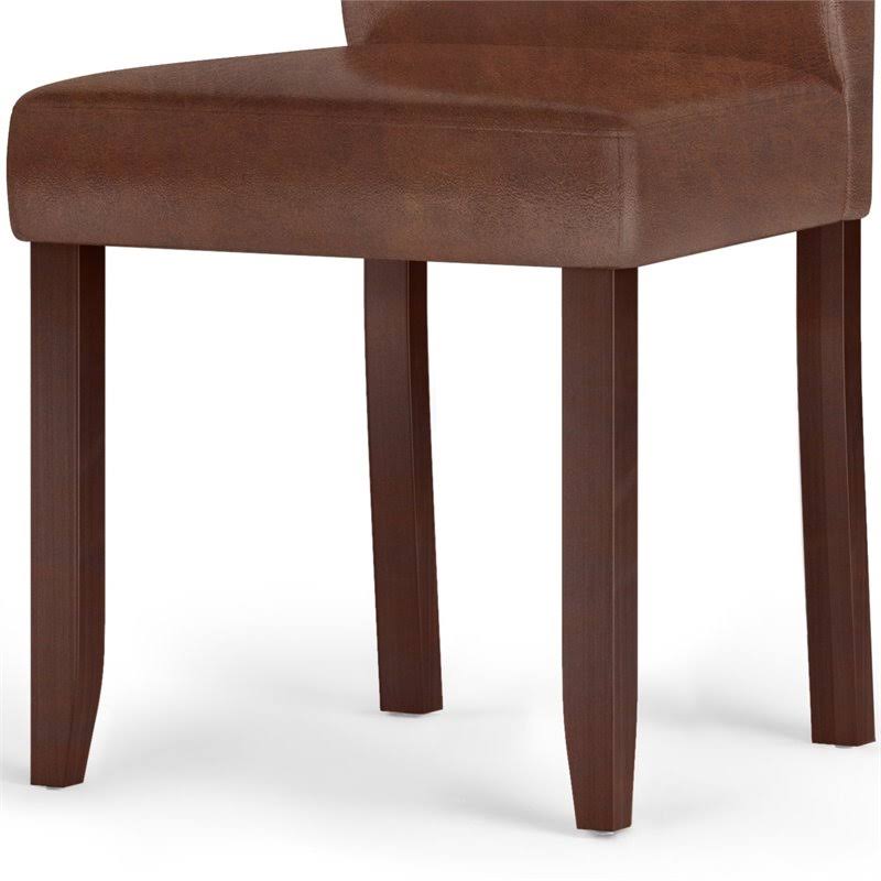 Distressed Saddle Brown Parson Dining Chair (Set of 2) I477194