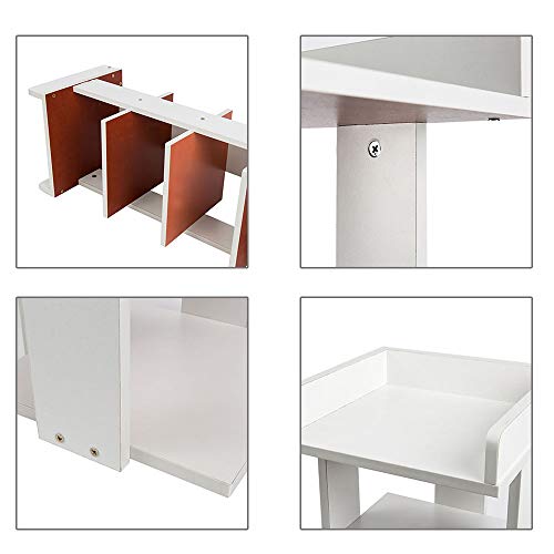 White 7-Tier Narrow Wooden Shoe Rack D11734
